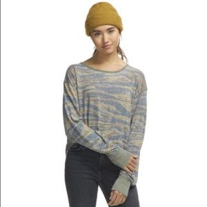 Free people camo top XS